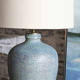 Blaze Blue Earthenware Table Lamp by Crestview at Eve Furniture