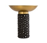 Blaze Glass and Brass Side Table by TOV Furniture at Eve Furniture