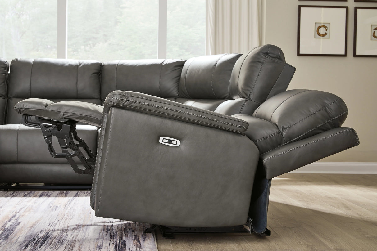Bleckley Anchor 6-Piece Power Reclining Sectional by Ashley at Eve Furniture