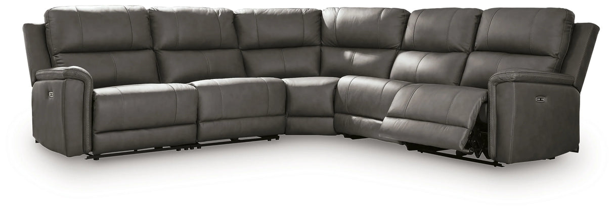 Bleckley Anchor 5-Piece Power Reclining Sectional by Ashley at Eve Furniture