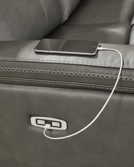 Bleckley Anchor 6-Piece Power Reclining Sectional by Ashley at Eve Furniture