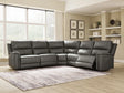 Bleckley Anchor 5-Piece Power Reclining Sectional by Ashley at Eve Furniture
