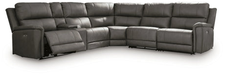 Bleckley Anchor 6-Piece Power Reclining Sectional by Ashley at Eve Furniture