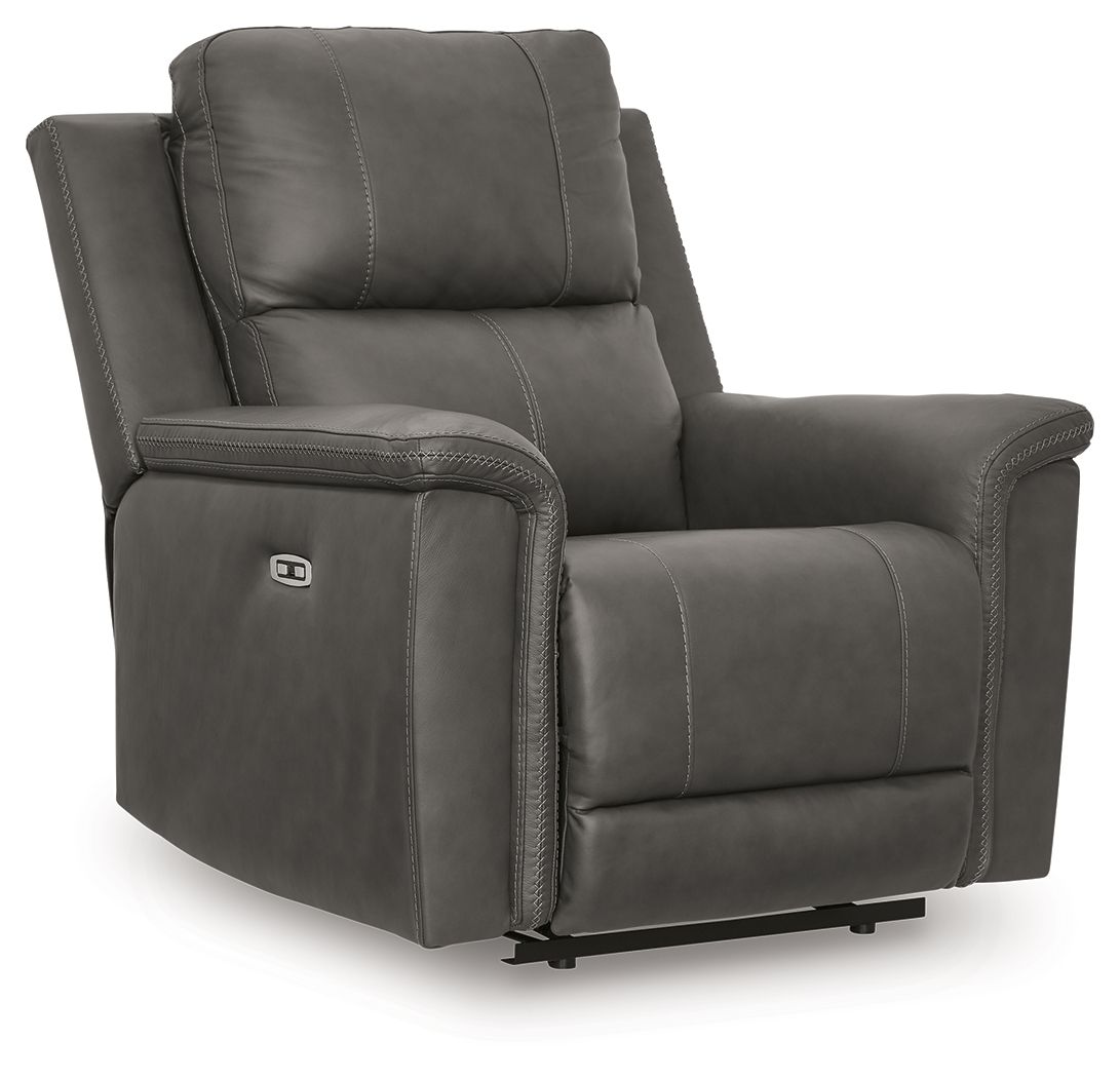 Bleckley Anchor Power Recliner With Adjustable Headrest by Ashley at Eve Furniture