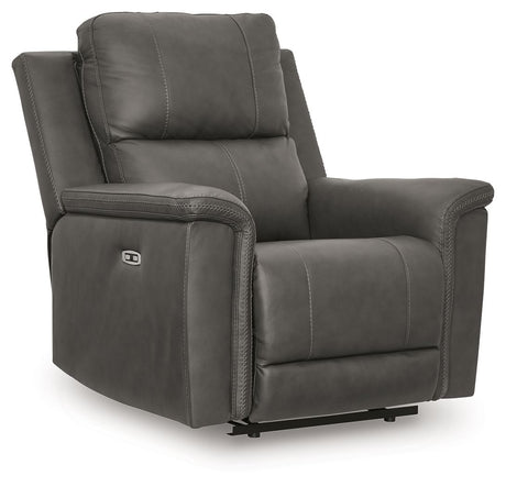 Bleckley Anchor Power Recliner With Adjustable Headrest by Ashley at Eve Furniture