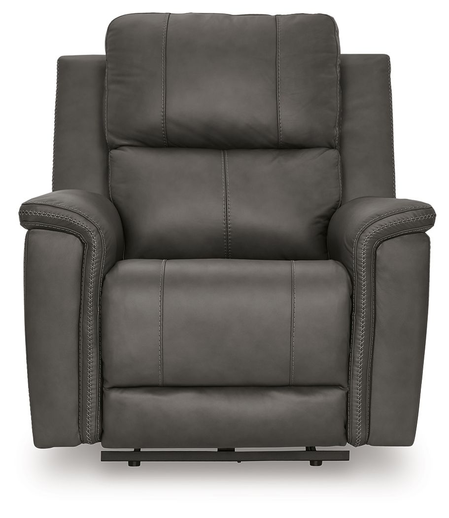 Bleckley Anchor Power Recliner With Adjustable Headrest by Ashley at Eve Furniture