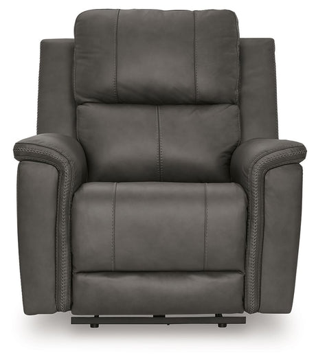 Bleckley Anchor Power Recliner With Adjustable Headrest by Ashley at Eve Furniture