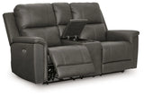Bleckley Anchor Power Reclining Loveseat With Console / Adjustable Headrest by Ashley at Eve Furniture