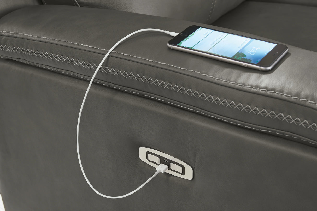 Bleckley Anchor Power Reclining Sofa and Loveseat by Ashley at Eve Furniture