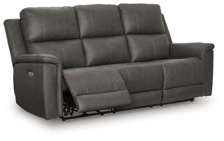 Bleckley Anchor Power Reclining Sofa With Adjustable Headrest by Ashley at Eve Furniture