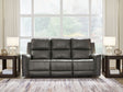 Bleckley Anchor Power Reclining Sofa With Adjustable Headrest by Ashley at Eve Furniture