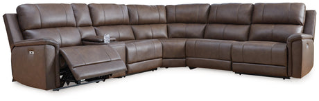 Bleckley Espresso 6-Piece Power Reclining Sectional by Ashley at Eve Furniture