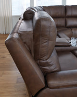 Bleckley Espresso 6-Piece Power Reclining Sectional by Ashley at Eve Furniture