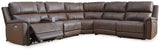 Bleckley Espresso 6-Piece Power Reclining Sectional by Ashley at Eve Furniture