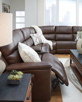 Bleckley Espresso 6-Piece Power Reclining Sectional by Ashley at Eve Furniture
