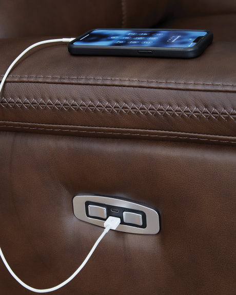 Bleckley Espresso 6-Piece Power Reclining Sectional by Ashley at Eve Furniture