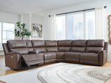 Bleckley Espresso 6-Piece Power Reclining Sectional by Ashley at Eve Furniture