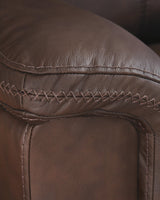 Bleckley Espresso Power Recliner with ADJ Headrest by Ashley at Eve Furniture