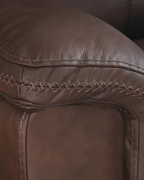 Bleckley Espresso Power Recliner with ADJ Headrest by Ashley at Eve Furniture