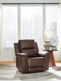 Bleckley Espresso Power Recliner with ADJ Headrest by Ashley at Eve Furniture