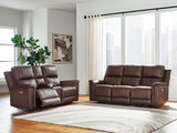 Bleckley Espresso Power Reclining Sofa and Loveseat by Ashley at Eve Furniture