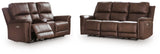 Bleckley Espresso Power Reclining Sofa and Loveseat by Ashley at Eve Furniture