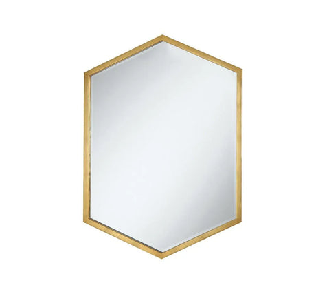 Bledel Gold Hexagon Shaped Wall Mirror by Coaster at Eve Furniture