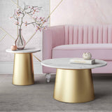 Bleeker Marble Side Table by TOV Furniture at Eve Furniture