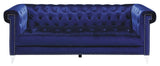 Bleker Tufted Tuxedo Arm Sofa Blue