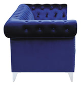 Bleker Tufted Tuxedo Arm Sofa Blue