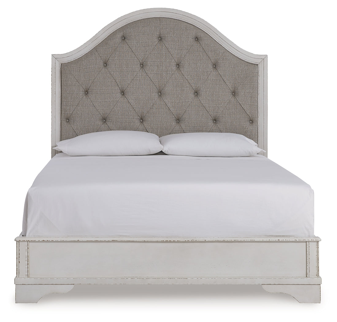 Blendon Rustic Brown Queen Upholstered Panel Bed by Ashley at Eve Furniture
