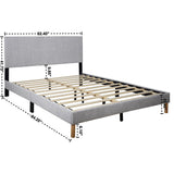 Bliss Light Gray Full Platform Bed by Happy Homes at Eve Furniture