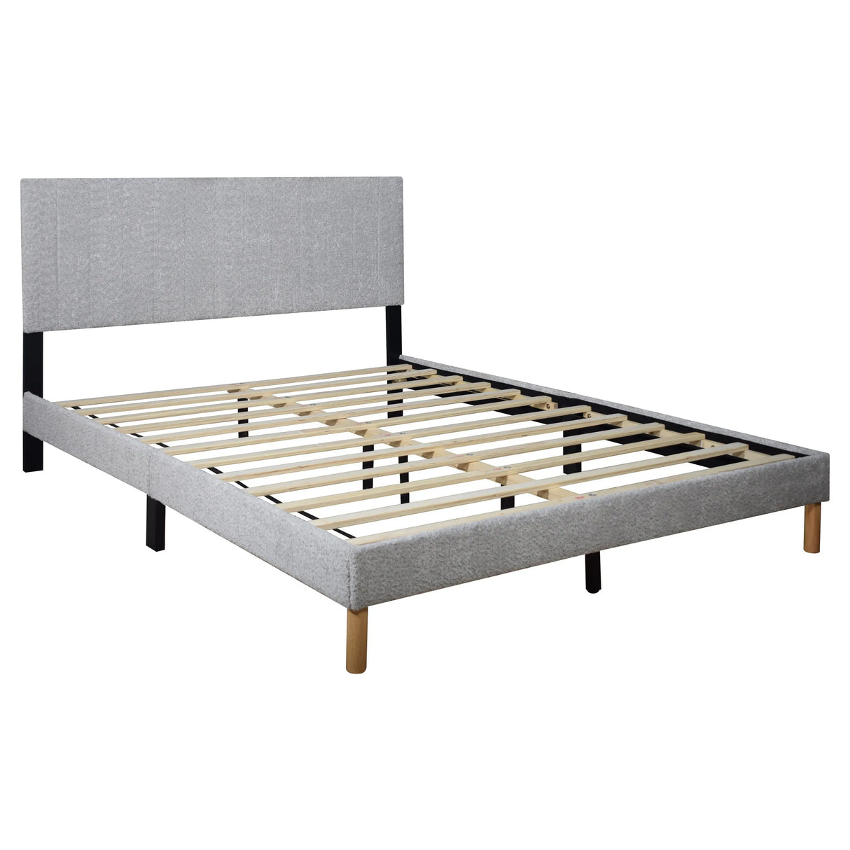 Bliss Light Gray Twin Platform Bed by Happy Homes at Eve Furniture
