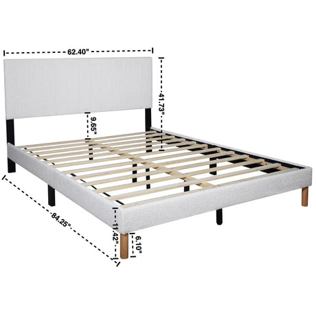 Bliss White Full Platform Bed by Happy Homes at Eve Furniture