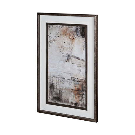 Blk Wht Bronze I by Jennifer Goldberger Hand Embellished Textured Framed Art Print Matted under Glas by Mercana at Eve Furniture