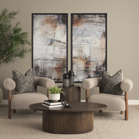Blk Wht Bronze II by Jennifer Goldberger a Hand Embellished Textured Framed Canvas by Mercana at Eve Furniture