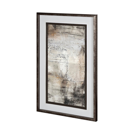 Blk Wht Bronze II by Jennifer Goldberger Hand Embellished Framed Art Print Matted under Glass by Mercana at Eve Furniture