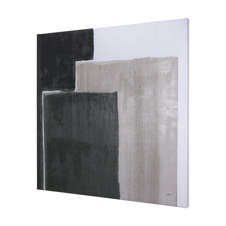 Block I by Mercana Studio a Hand Embellished Textured Canvas by Mercana at Eve Furniture