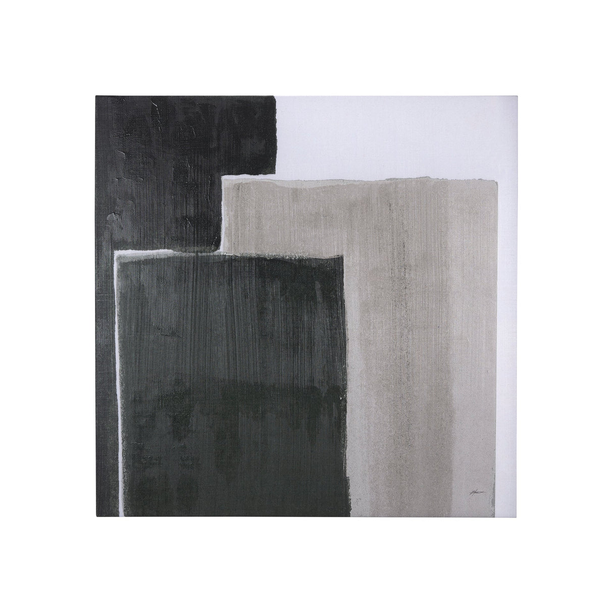 Block I by Mercana Studio a Hand Embellished Textured Canvas by Mercana at Eve Furniture