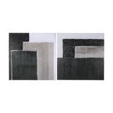 Block II by Mercana Studio a Hand Embellished Textured Canvas by Mercana at Eve Furniture