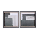 Blocks I by Mercana Studio a Hand Embellished Textured Framed Art Print by Mercana at Eve Furniture