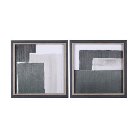 Blocks I by Mercana Studio a Hand Embellished Textured Framed Art Print by Mercana at Eve Furniture