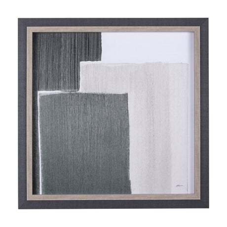 Blocks I by Mercana Studio a Hand Embellished Textured Framed Art Print by Mercana at Eve Furniture