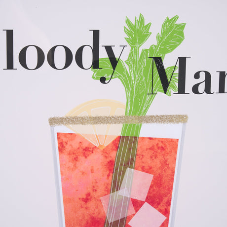 Bloody Mary by Mercana Studio a Hand Embelished Textured Framed Art Print Matted under Glass by Mercana at Eve Furniture