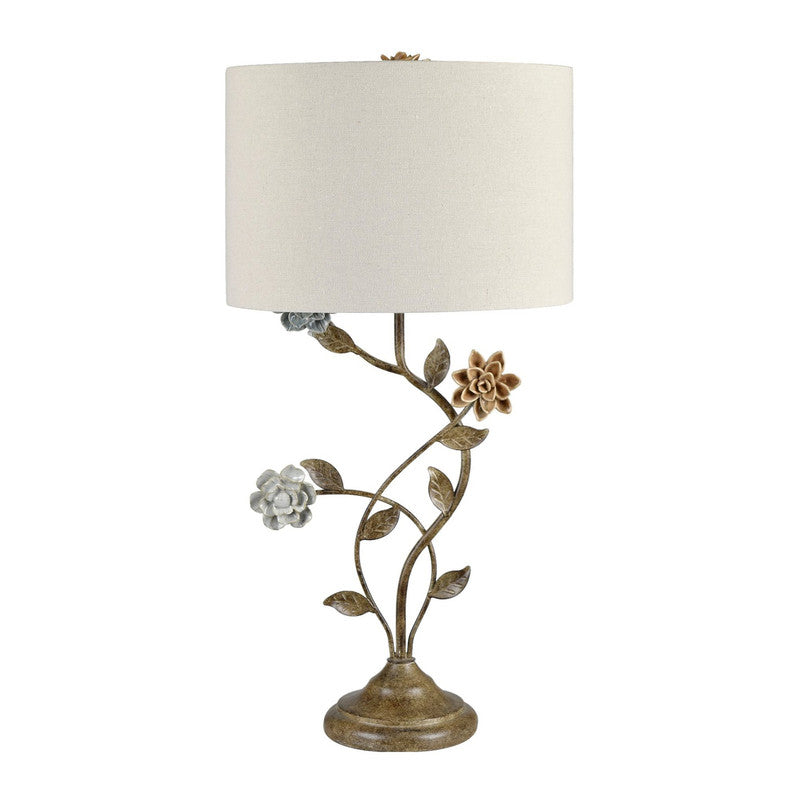 Bloom Natural/Brass Table Lamp (Set of 2) by Crestview at Eve Furniture