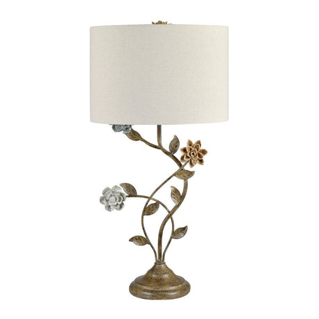 Bloom Natural/Brass Table Lamp (Set of 2) by Crestview at Eve Furniture