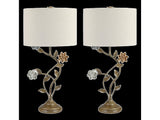 Bloom Natural/Brass Table Lamp (Set of 2) by Crestview at Eve Furniture