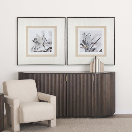 Blooming Opalescent II by Mercana Studio Hand Embellished Framed Art Print Matted under Glass by Mercana at Eve Furniture