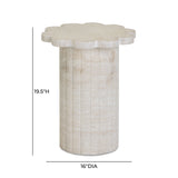 Blossom Faux Travertine Indoor/Outdoor Concrete Side Table by TOV Furniture at Eve Furniture
