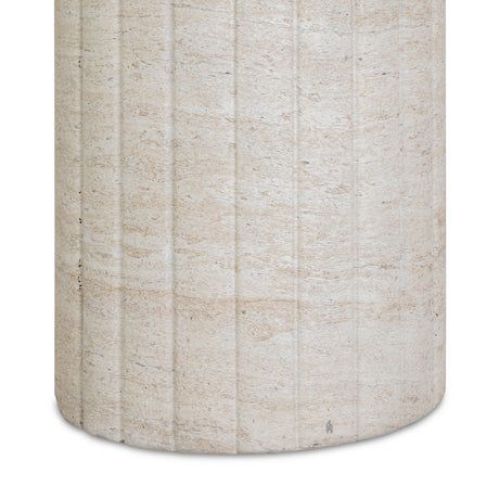 Blossom Faux Travertine Indoor/Outdoor Concrete Side Table by TOV Furniture at Eve Furniture